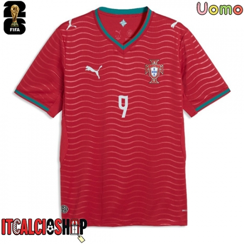 Portogallo Goncalo Ramos #9 Prima Maglia Mondiali 2026 Manica Corta